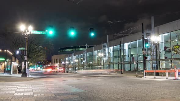 Convention Center in Portland Oregon timelapse.