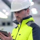 Engineer Is Using Tablet Pc In Factory - VideoHive Item for Sale