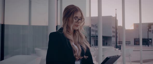 Secretary Woman with Glasses