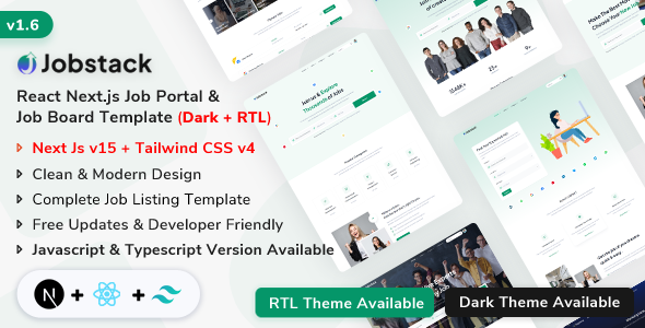 Jobstack - NextJs Job Board, Job Listing & Job Portal Template