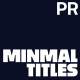 Minimal Titles - VideoHive Item for Sale