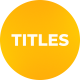 Titles MOGRT - VideoHive Item for Sale