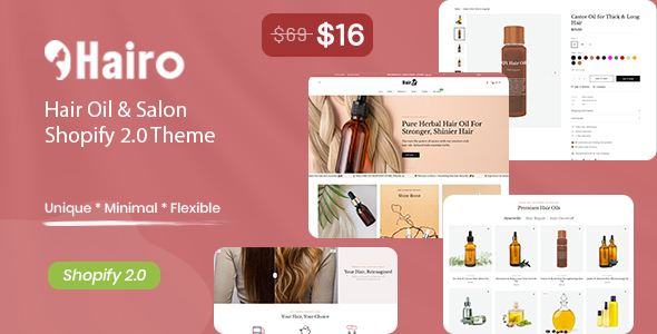 Hairo - Hair Oil Shopify 2.0 Theme