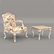 Classic European Style Coffee Table and Armchair 31 - 3DOcean Item for Sale