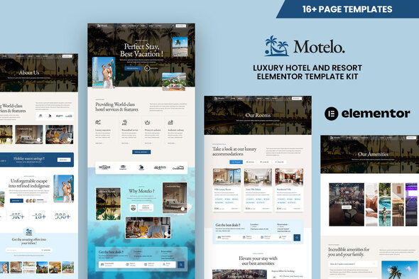 Motelo - Luxury Hotel & Resort Elementor Template Kit