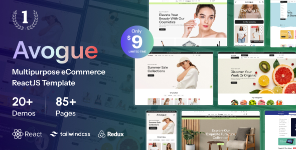 Anvogue – Multipurpose eCommerce React NextJs Template