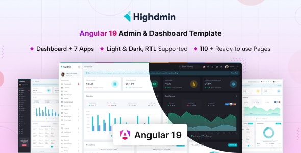 Highdmin - Angular 19 Admin & Dashboard Template