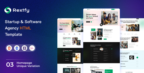 Rextfy - Startup & Software Agency HTML Template