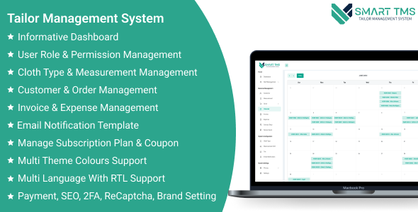 Smart TMS SaaS - Tailor Management System