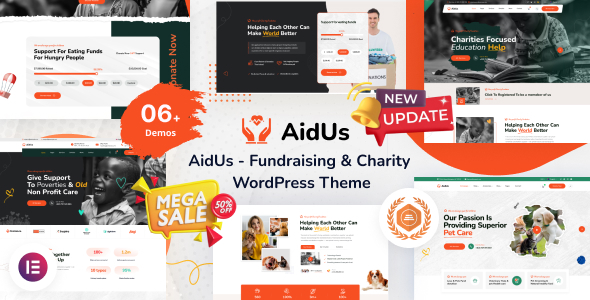 AidUs - Fundraising & Charity WordPress Theme