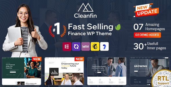 Cleanfin - Finance Consulting WordPress Theme + RTL
