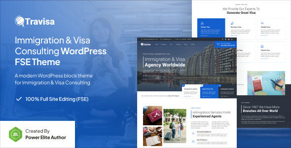 Travisa – Immigration & Visa Consulting Gutenverse FSE WordPress Theme