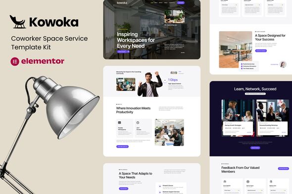 Kowoka - Coworking Space Rent Elementor Kit