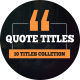Quotes Titles - VideoHive Item for Sale