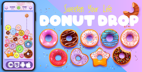 Donut Drop - Make Donut Bigger - HTML5 Game, Construct 3