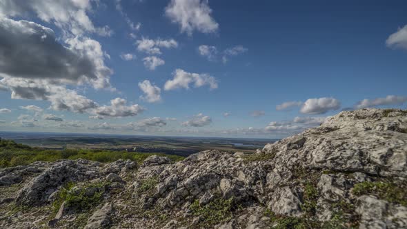 Time lapse beautiful rocky landscape in the protected landscape area, Czech republic
