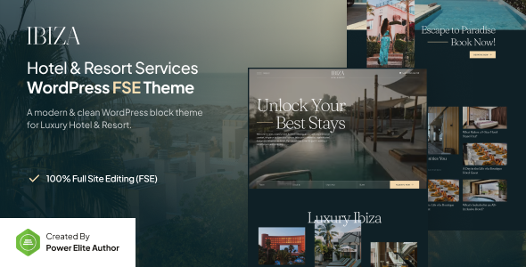 Ibiza – Luxury Hotel & Resort Gutenverse FSE WordPress Theme