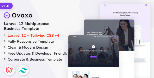 Ovaxo - Laravel 12 Business & Corporate Landing Template