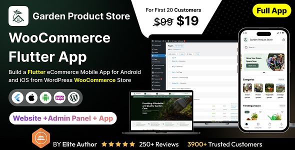 Garden Equipment Store App - E-commerce app in Flutter 3.x (Android, iOS) with WooCommerce Full App