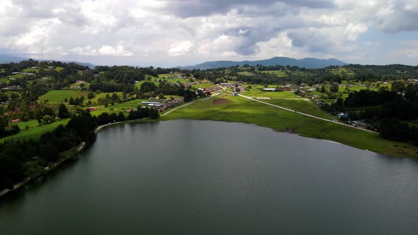 View of Lake and reserve near El oro In mexico