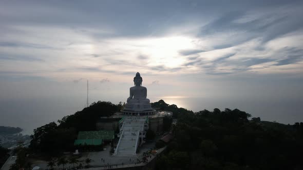 Drone View of the Big Buddha Thailand