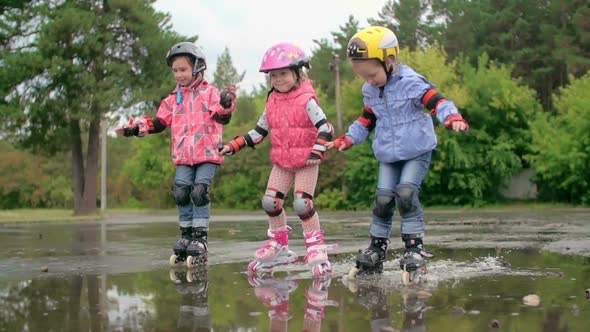 Skating Through Puddles 