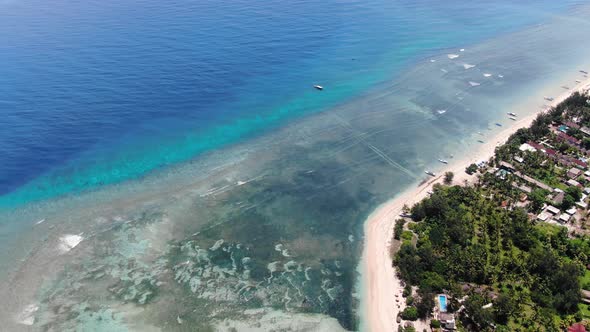 Aerial view of the coastline