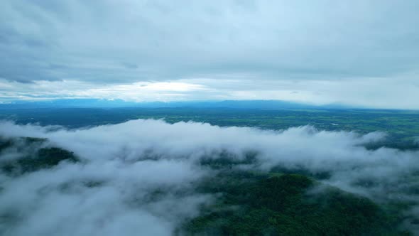 4K Aerial Drone shot flying over beautiful mountain ridge.