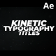 Kinetic Typography Titles /AE - VideoHive Item for Sale