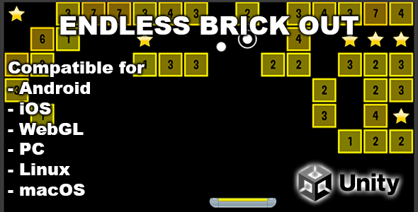 Endless Brick Out - Unity Arcade Game