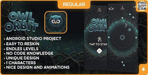 Owl Orbit (REGULAR) - ANDROID - BUILDBOX CLASSIC game