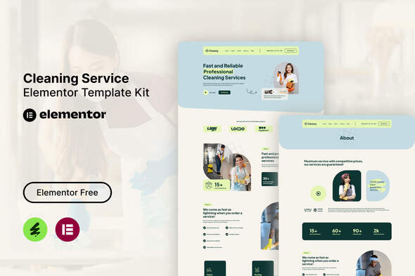 Cleansy - Cleaning Service Elementor Template Kit
