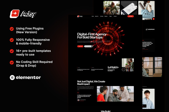 Adsy - Digital Agency Elementor Template Kit