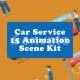 Car Repair Service Concept 15 Animation Scene Kit - VideoHive Item for Sale