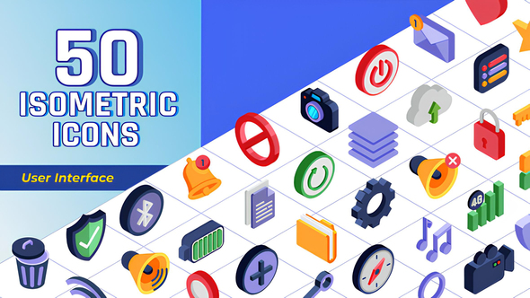 Isometric Icons User Interface
