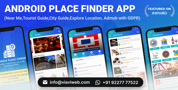 Android Place Finder (Near Me,Tourist Guide,City Guide,Explore Location, Admob with GDPR)