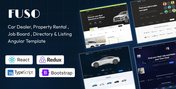 Fuso - Car Dealer, Property Rental , Job Board , Directory & Listing React Template
