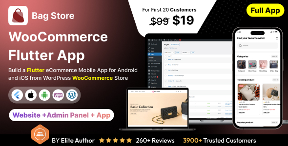 Bag Store App - E-commerce Store app in Flutter 3.x (Android, iOS) with WooCommerce Full App
