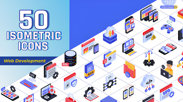 Isometric Icons Web Development
