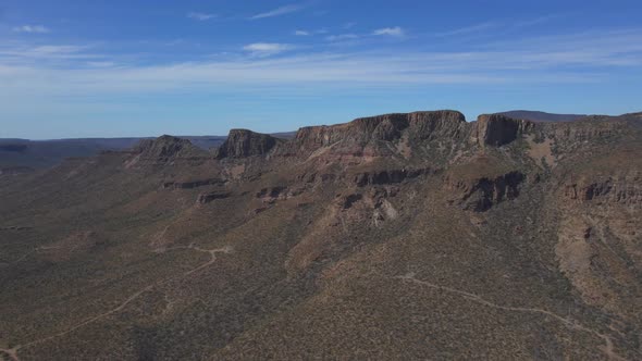 Cactus and Mountain Landscape in Baja California Mexico