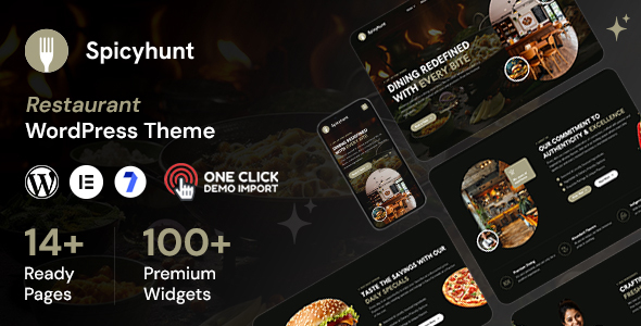 Spicyhunt - Food And Restaurant WordPress Theme