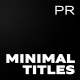Minimal Titles - VideoHive Item for Sale