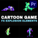 Cartoon Game FX Explosion Elements | Premiere Pro MOGRT - VideoHive Item for Sale