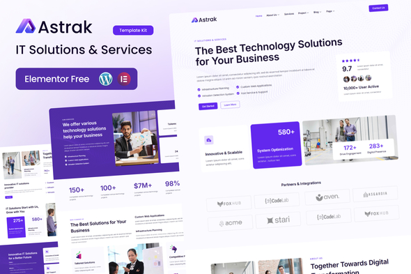 Astrak - IT Solutions & Services Elementor Template Kit