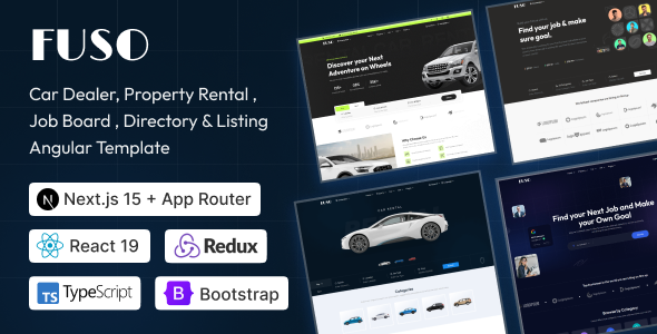 Fuso - Car Dealer, Property Rental , Job Board , Directory & Listing Next JS Template