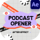 Podcast Opener After Effects - VideoHive Item for Sale