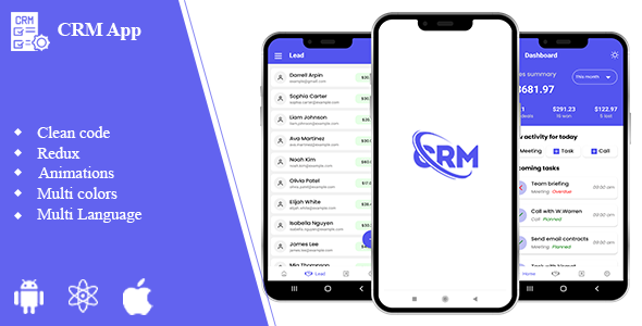 CRM - Sales & Marketing App React Native iOS/Android App Template