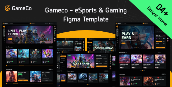 Gameco - eSports and Gaming Figma Template