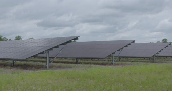 shots of solar panels on a solar farm