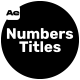 Numbers Titles - VideoHive Item for Sale